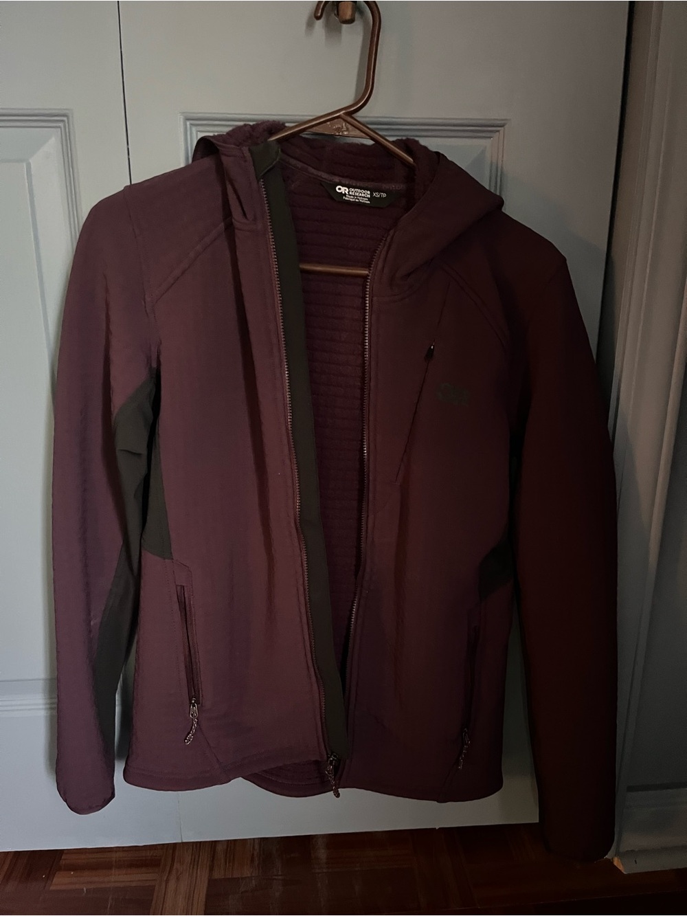Outdoor Research Hooded Softshell Jacket in Plum